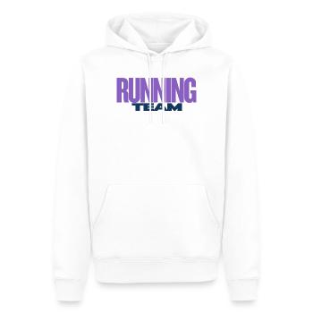 Running Team - Männer Premium Bio Hoodie - Weiß - Vorne - Nico (187cm)
