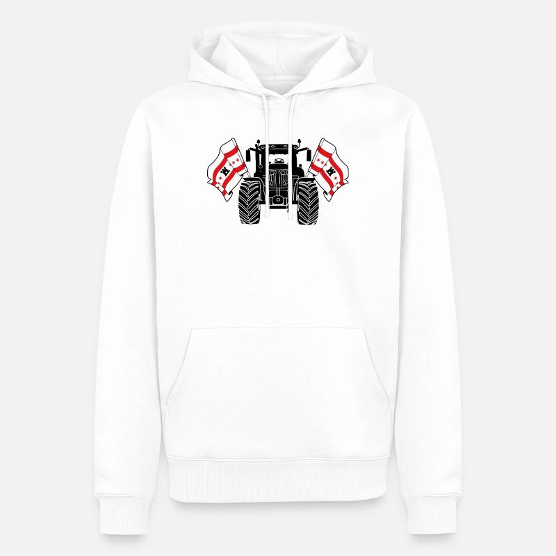 Drenthe_Tractor_Pride - Men’s Premium Organic Hoodie - white