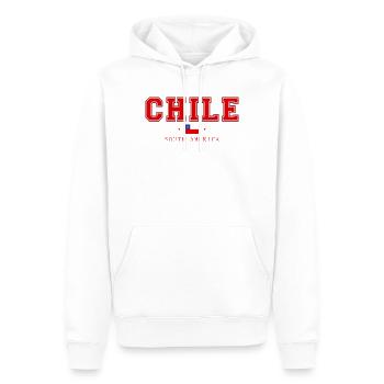Chile - Männer Premium Bio Hoodie - Weiß - Vorne - Nico (187cm)