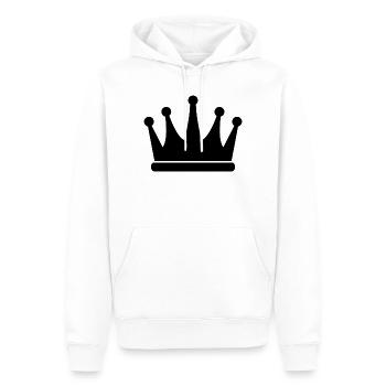 Couronne - Sweat à capuche Premium bio Homme - blanc - Devant - Nico (187cm)