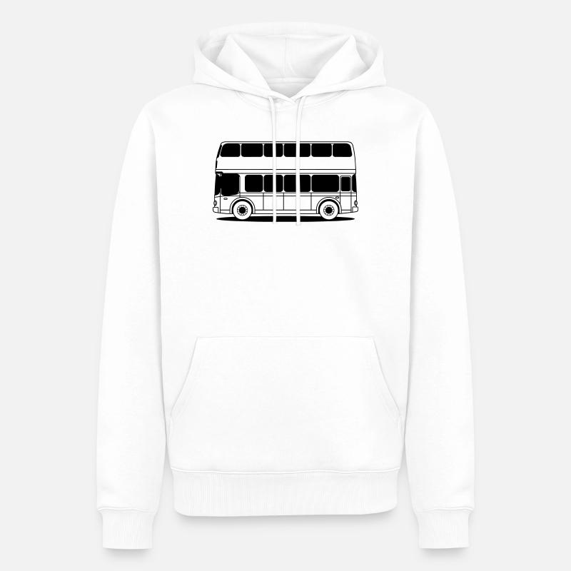 Doppeldeckerbus - Männer Premium Bio Hoodie - Weiß