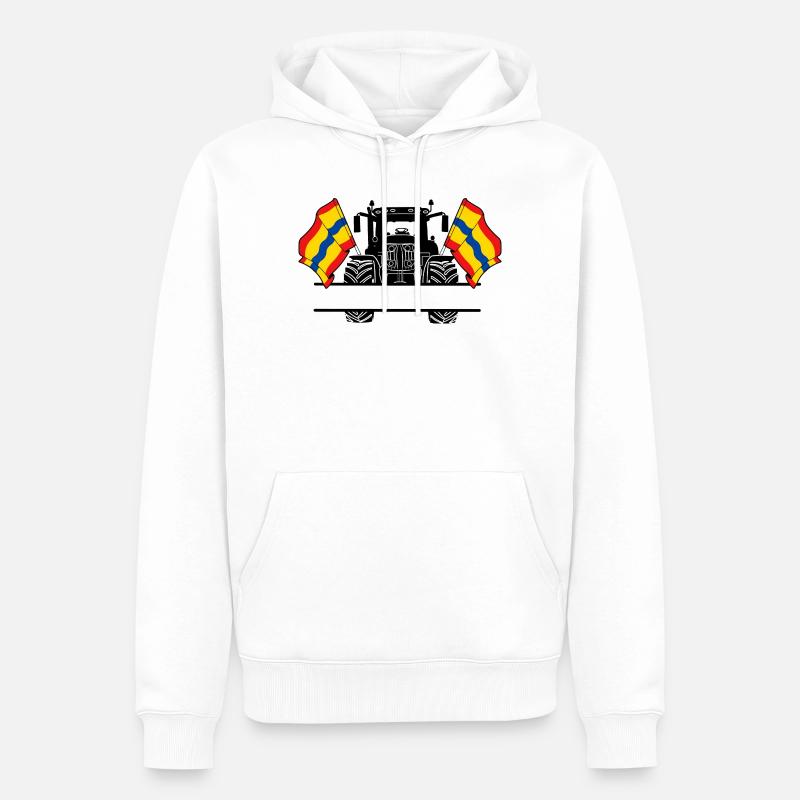 Overijssel_Tractor_Custom_Edition - Männer Premium Bio Hoodie - Weiß