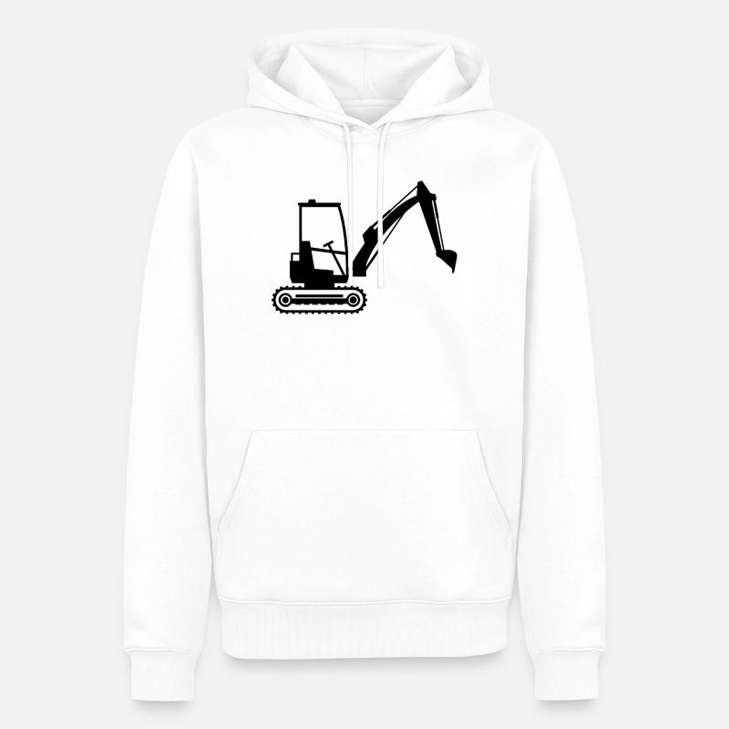 Bagger - Männer Premium Bio Hoodie - Weiß