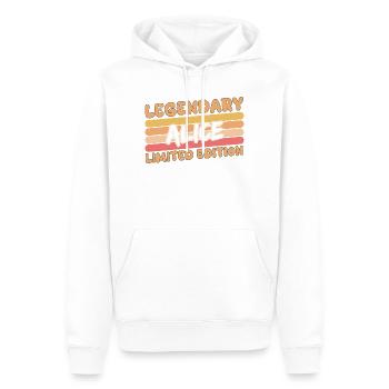 Alice - Männer Premium Bio Hoodie - Weiß - Vorne - Nico (187cm)