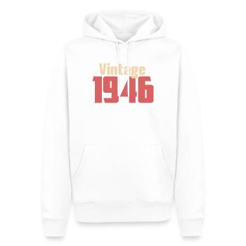 Art Deco 80 Jahre Achtzigjähriges Geschenk Retro 1946 - Männer Premium Bio Hoodie - Weiß - Vorne - Nico (187cm)