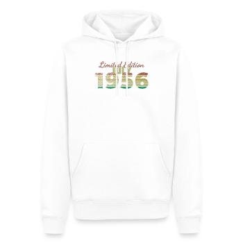 70e anniversaire Édition Limitée (SCR) 07/1956 - Sweat à capuche Premium bio Homme - blanc - Devant - Nico (187cm)