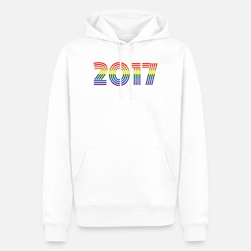 2017 - Sweat à capuche Premium bio Homme - blanc