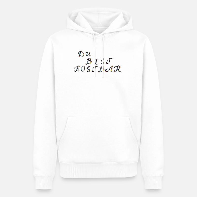 Tu es précieux - Sweat à capuche Premium bio Homme - blanc