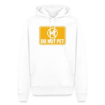 Ne caressez pas l’introverti à distance calme et antisocial - Sweat à capuche Premium bio Homme - blanc - Devant - Nico (187cm)