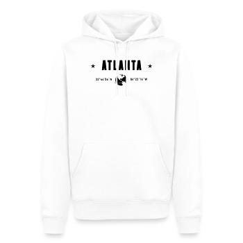Atlanta Georgia Coordinates Planet Earth - Men’s Premium Organic Hoodie - white - Front - Nico (187cm)