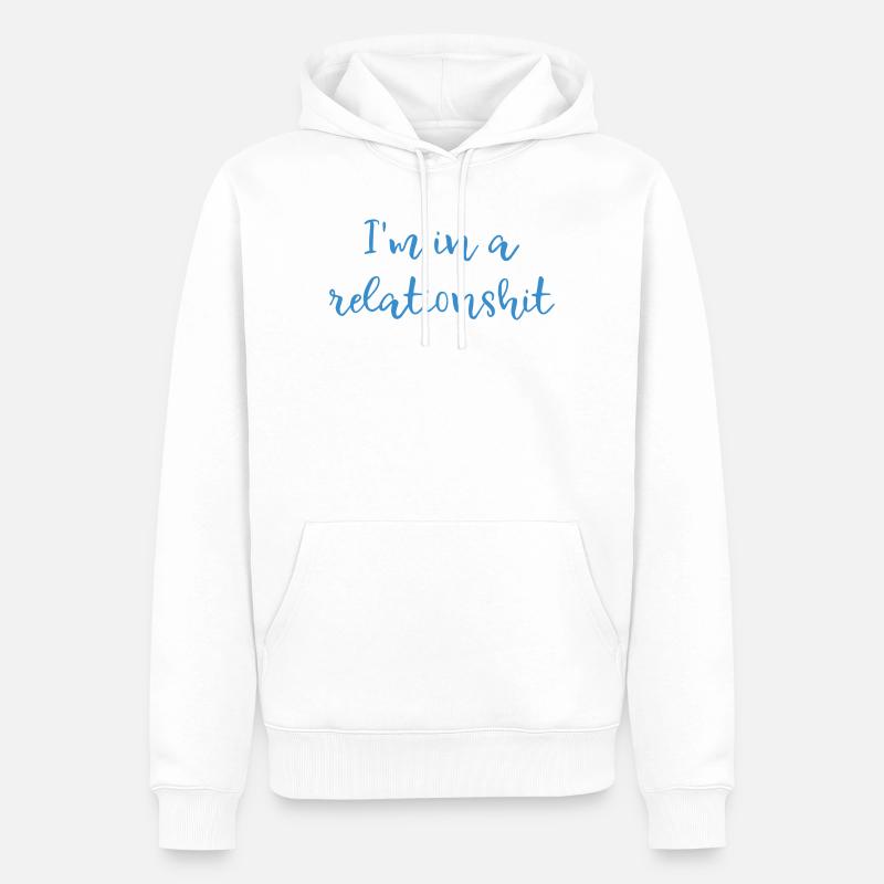 Je suis dans un problème relationnel - Sweat à capuche Premium bio Homme - blanc