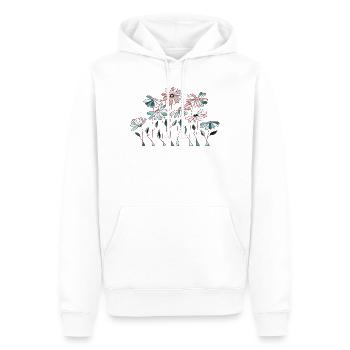 Fleur - Sweat à capuche Premium bio Homme - blanc - Devant - Nico (187cm)