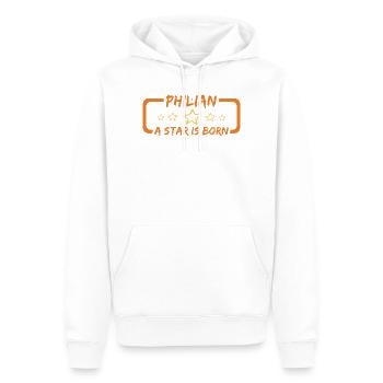 Philian en cadeau - Sweat à capuche Premium bio Homme - blanc - Devant - Nico (187cm)