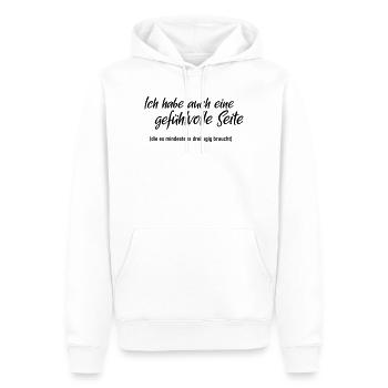gefühlvolle Seite - Männer Premium Bio Hoodie - Weiß - Vorne - Nico (187cm)