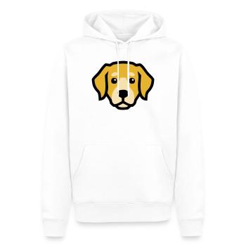 Tête de chien Golden Retriever Labrador Maman - Sweat à capuche Premium bio Homme - blanc - Devant - Nico (187cm)