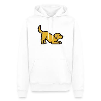 Spielender Hund Golden Retriever Labrador Welpe - Männer Premium Bio Hoodie - Weiß - Vorne - Nico (187cm)