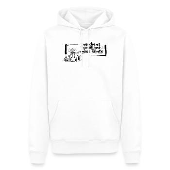 Verdient gefälligst meine Rente! - Männer Premium Bio Hoodie - Weiß - Vorne - Nico (187cm)
