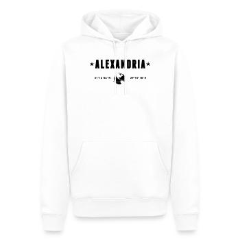 Alexandria Egypt Coordinates Planet Earth - Men’s Premium Organic Hoodie - white - Front - Nico (187cm)
