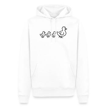 famille canard - Sweat à capuche Premium bio Homme - blanc - Devant - Nico (187cm)
