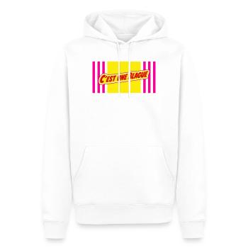 C'est une blague - Sweat à capuche Premium bio Homme - blanc - Devant - Nico (187cm)