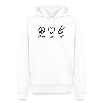 Tierarzt Liebe - Männer Premium Bio Hoodie - Weiß - Vorne - Nico (187cm)