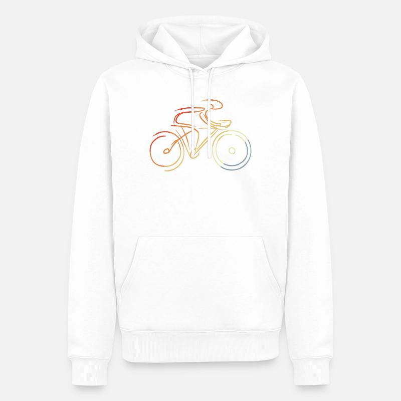Cyclisme sur route - Sweat à capuche Premium bio Homme - blanc