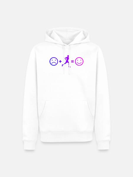 Geschenkidee für einen Running mit Running - Männer Premium Bio Hoodie - Weiß