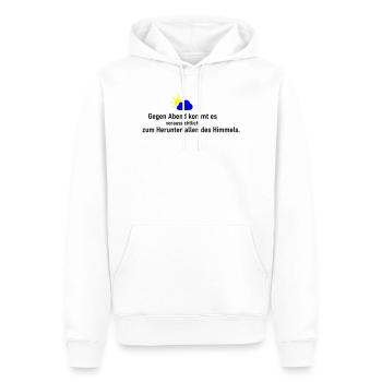 Himmel runter - Männer Premium Bio Hoodie - Weiß - Vorne - Nico (187cm)