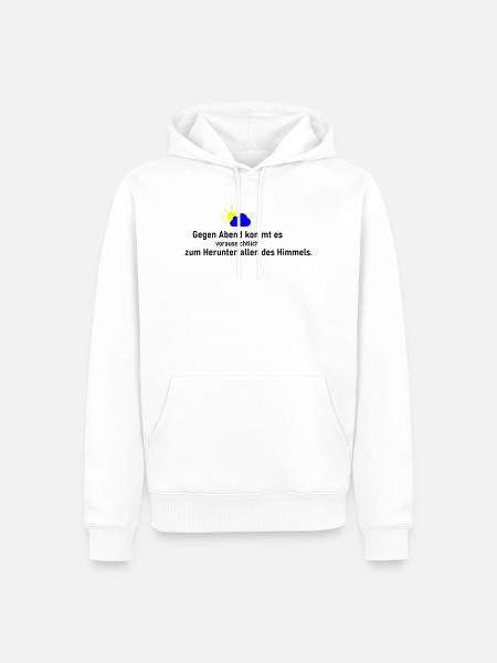 Himmel runter - Männer Premium Bio Hoodie - Weiß
