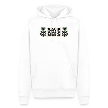 Sauver les abeilles Fleurs Conservation Apiculteur - Sweat à capuche Premium bio Homme - blanc - Devant - Nico (187cm)
