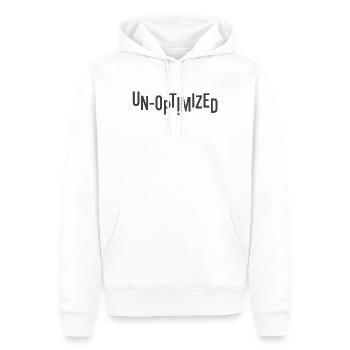 Unoptimized - Männer Premium Bio Hoodie - Weiß - Vorne - Nico (187cm)