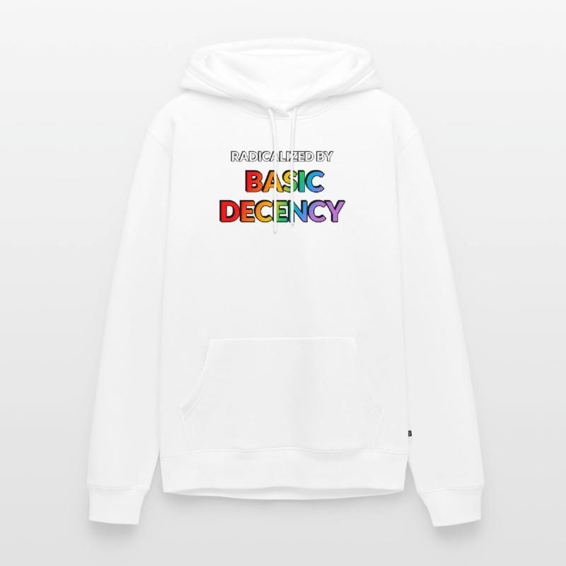 Radicalized By Basic Decency Men’s Premium Organic Hoodie