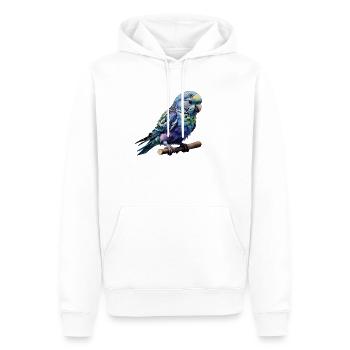 Perruche colorée de Weln - Sweat à capuche Premium bio Homme - blanc - Devant - Nico (187cm)