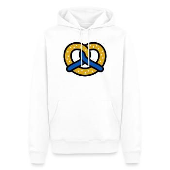 Brezel Rautenmuster Bayern Volksfest München - Männer Premium Bio Hoodie - Weiß - Vorne - Nico (187cm)