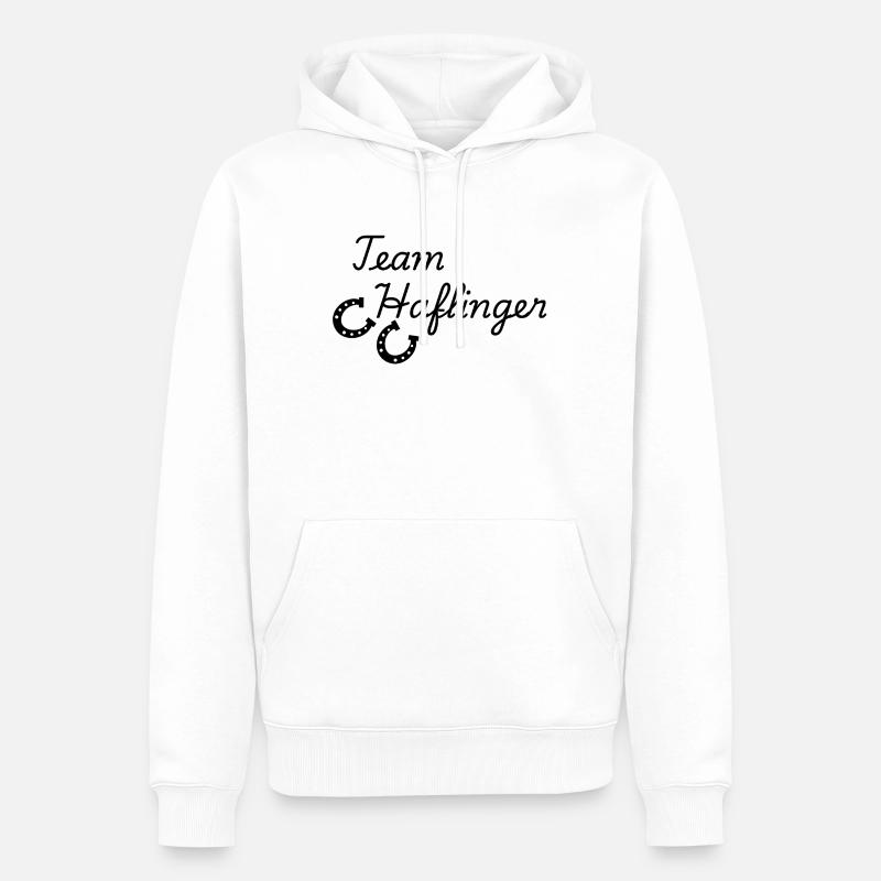 Team Haflinger - Männer Premium Bio Hoodie - Weiß
