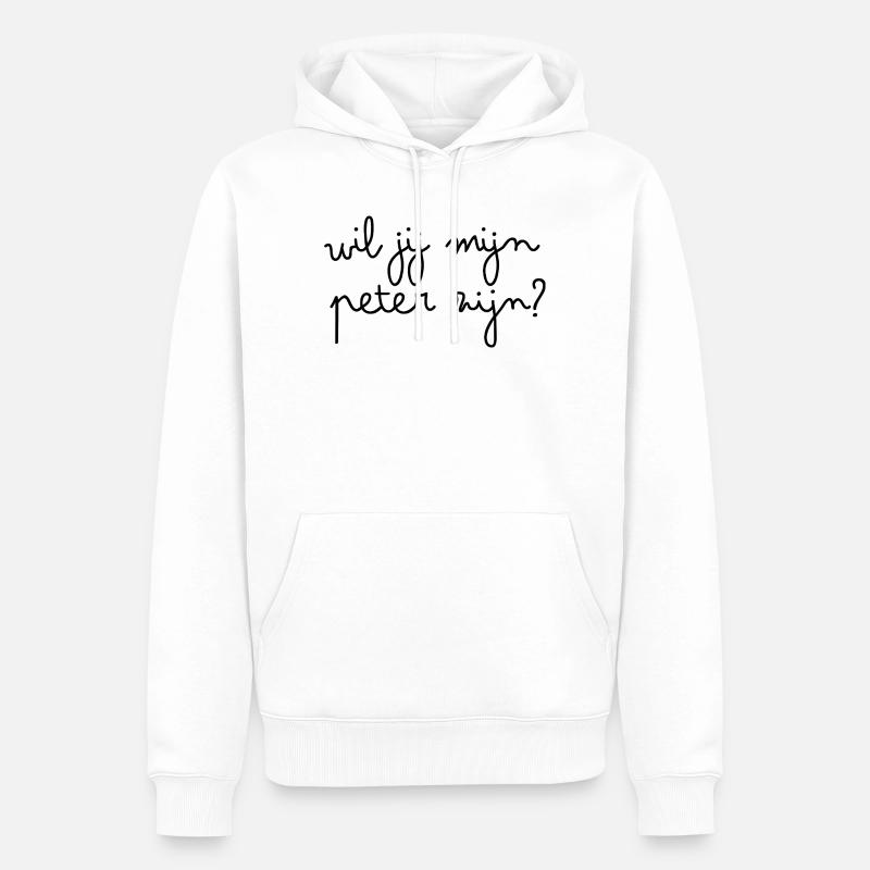 Willst du mein Pate sein? - Männer Premium Bio Hoodie - Weiß