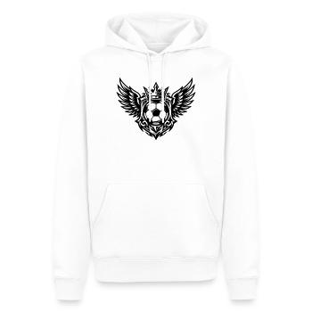 Fussball Wappen Krone Royal - Männer Premium Bio Hoodie - Weiß - Vorne - Nico (187cm)