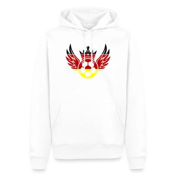 Fussball Deutschland Krone - Männer Premium Bio Hoodie - Weiß - Vorne - Nico (187cm)