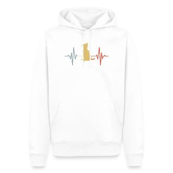 Schäferhund EKG Herzlinie - Männer Premium Bio Hoodie - Weiß - Vorne - Nico (187cm)