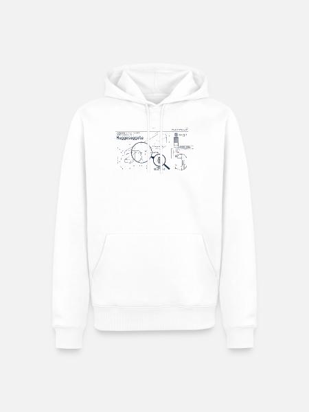 Muggeseggele - Schwäbiche Masseinheit - Stuttgart - Männer Premium Bio Hoodie - Weiß