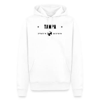 Tampa, Florida, Koordinaten Planet Erde - Männer Premium Bio Hoodie - Weiß - Vorne - Nico (187cm)