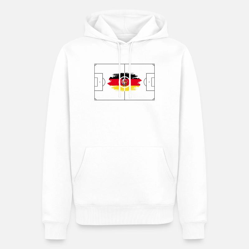 Terrain d’Allemagne - Sweat à capuche Premium bio Homme - blanc