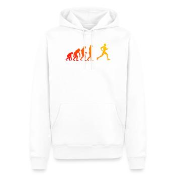 Laufsport Geschenkidee für der Laufsport Liebhaber - Männer Premium Bio Hoodie - Weiß - Vorne - Nico (187cm)