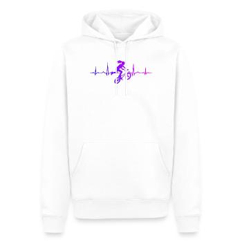 Idée cadeau pour le cycliste de BMX avec BMX freestyle - Sweat à capuche Premium bio Homme - blanc - Devant - Nico (187cm)