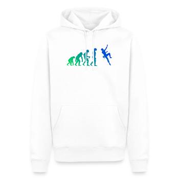 Les éventails d’escalade s’assemblent - Sweat à capuche Premium bio Homme - blanc - Devant - Nico (187cm)
