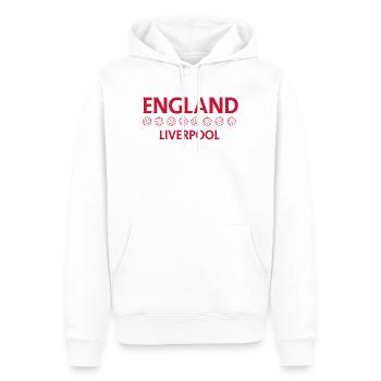 Football vintage Liverpool Angleterre - Sweat à capuche Premium bio Homme - blanc - Devant - Nico (187cm)