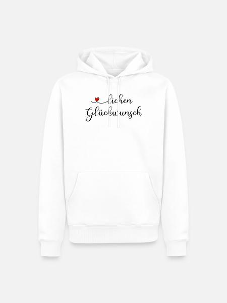 herzlichen Glückwunsch - Männer Premium Bio Hoodie - Weiß