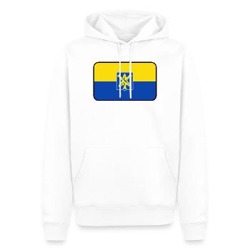 Logo du drapeau de Zandvoort - Sweat à capuche Premium bio Homme - blanc - Devant - Nico (187cm)