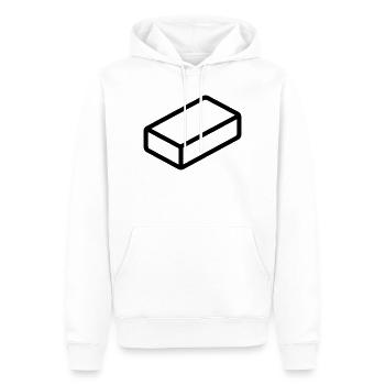 brique - Sweat à capuche Premium bio Homme - blanc - Devant - Nico (187cm)