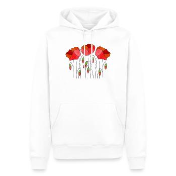 Fleur - Sweat à capuche Premium bio Homme - blanc - Devant - Nico (187cm)